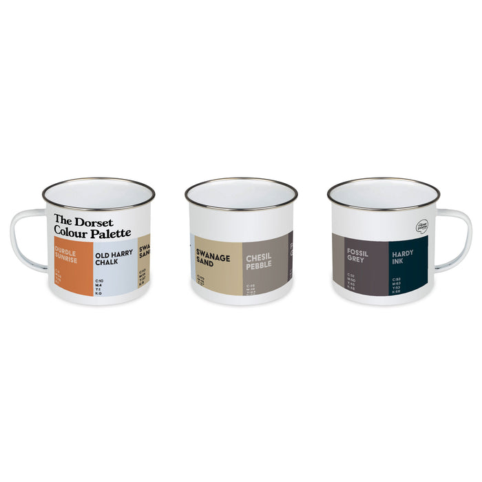 The Dorset Colour Palette Enamel Mug