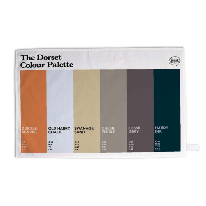The Dorset Colour Palette Tea Towel