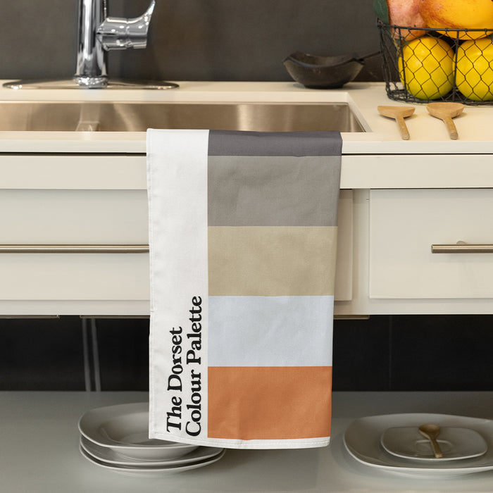 The Dorset Colour Palette Tea Towel