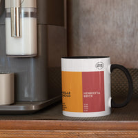 Dublin colours Mug with Kells Gold and Henrietta Brick visible
