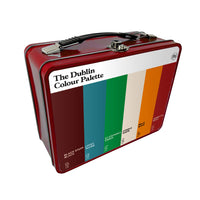 Retro metal lunch box featuring the colours of Dublin and The Dublin Colour Palette