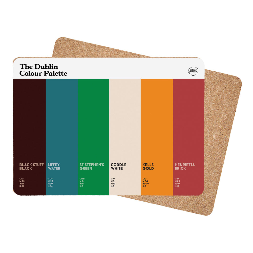 Colours of Dublin food and dining placemat