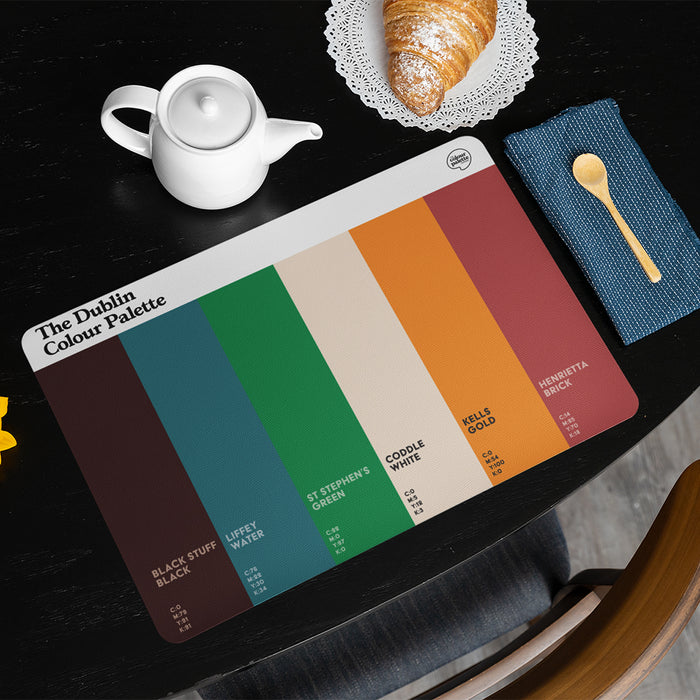 Colours of Dublin food and dining placemat