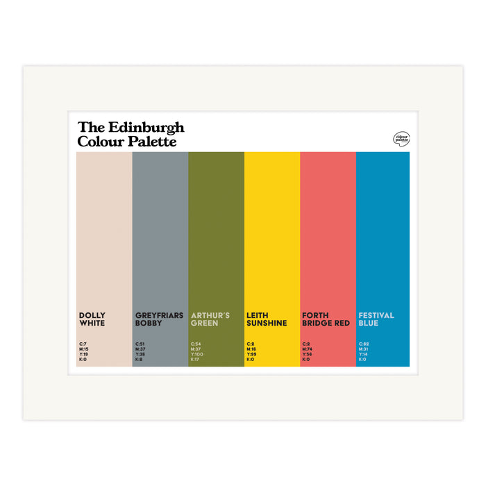 The Edinburgh Colour Palette Mounted Art Print