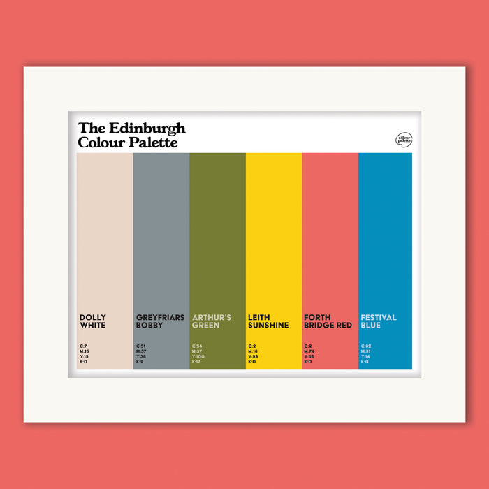 The Edinburgh Colour Palette Mounted Art Print