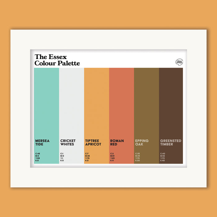The Essex Colour Palette Mounted Art Print