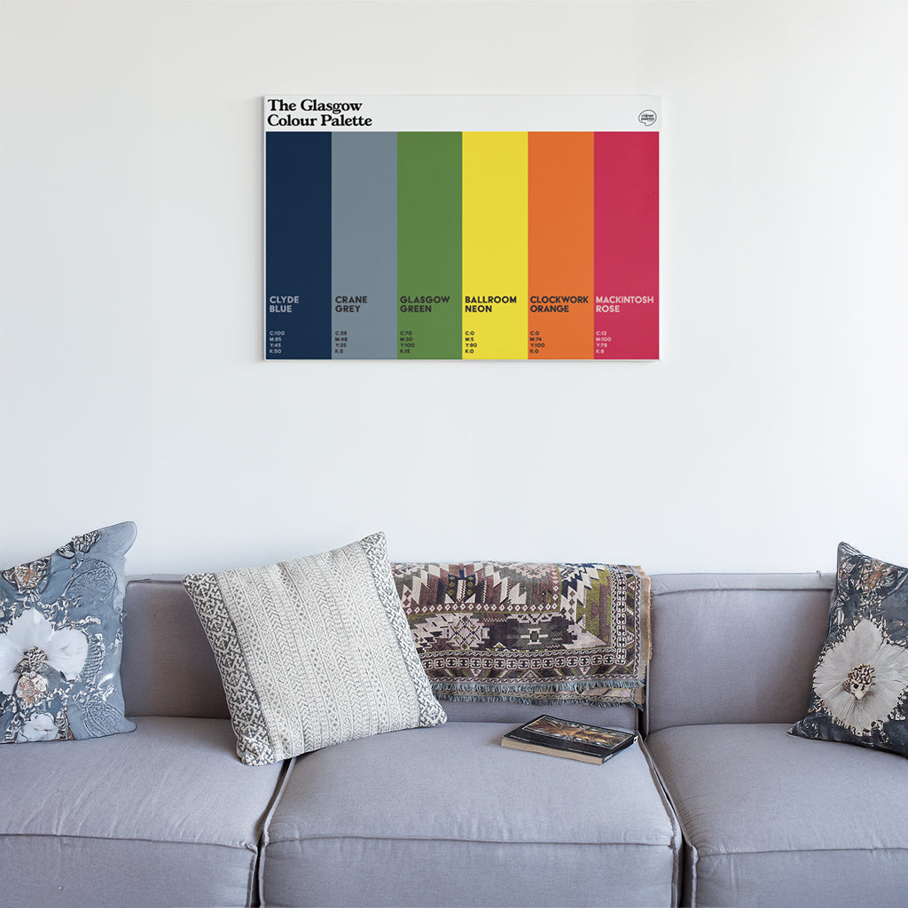 Glasgow Colour Palette Canvas Wall Art