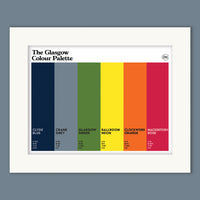 The Glasgow Colour Palette Mounted Art Print