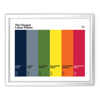 Glasgow Art Print - White Frame