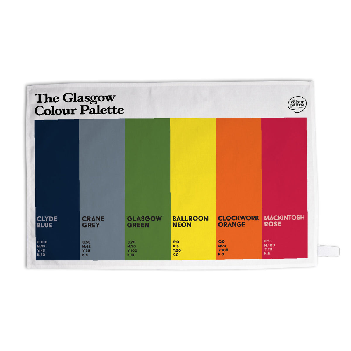 The Glasgow Colour Palette Tea Towel