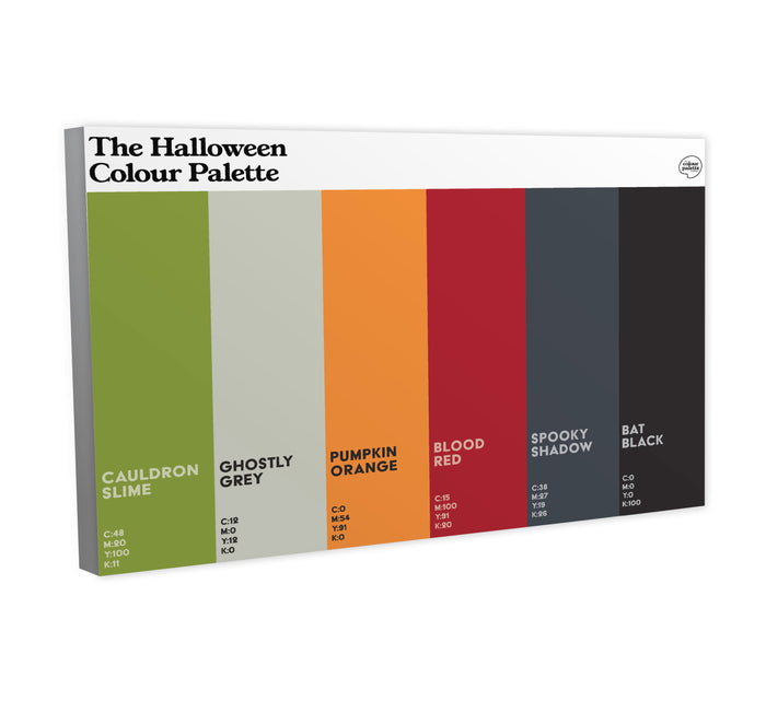 The Halloween Colour Palette Canvas