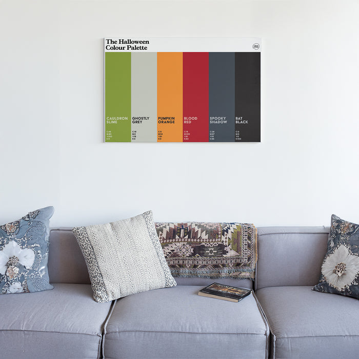 The Halloween Colour Palette Canvas