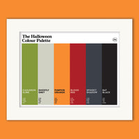 The Halloween Colour Palette Mounted Art Print