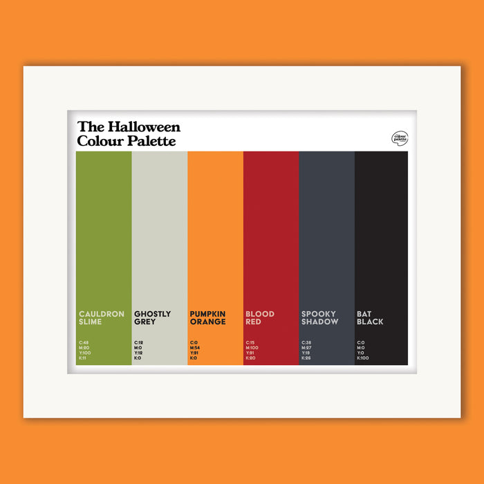 The Halloween Colour Palette Mounted Art Print