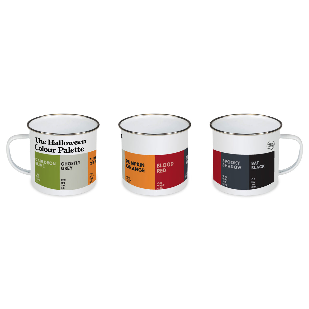 The Halloween Colour Palette enamel mug