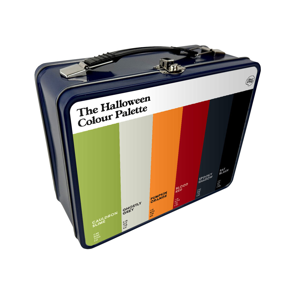 Halloween Colour Palette retro metal lunch and storage box