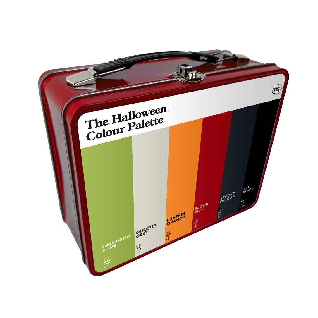 Halloween Colour Palette retro metal lunch and storage box