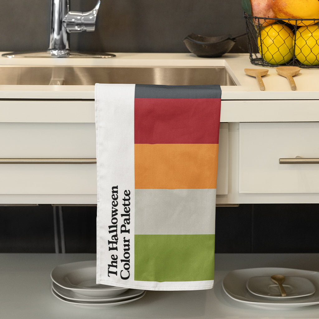 Halloween Colour Palette Tea Towel