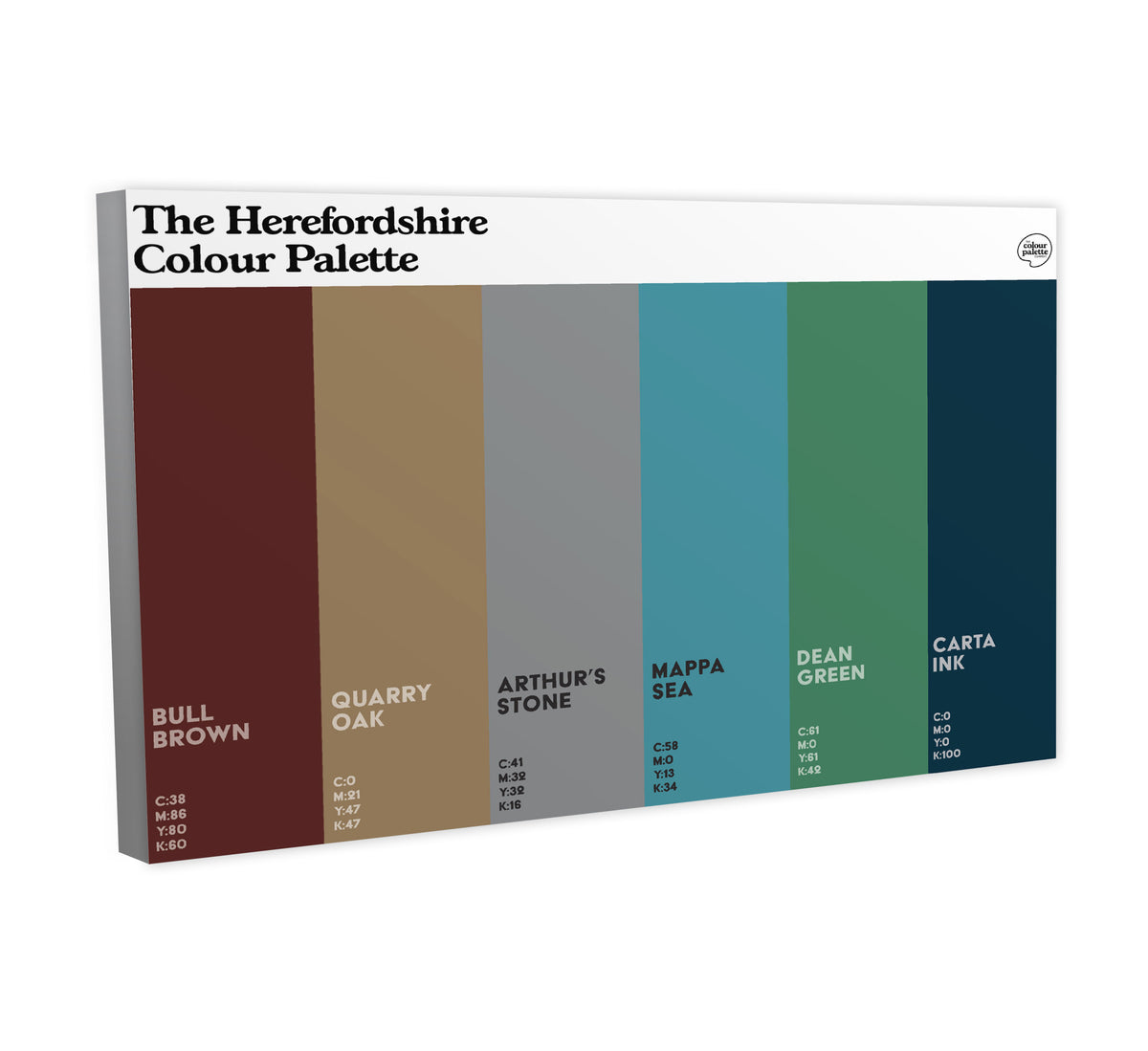 The Herefordshire Colour Palette Canvas