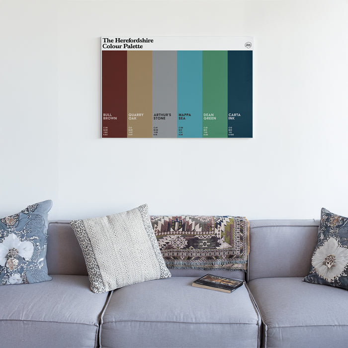 The Herefordshire Colour Palette Canvas