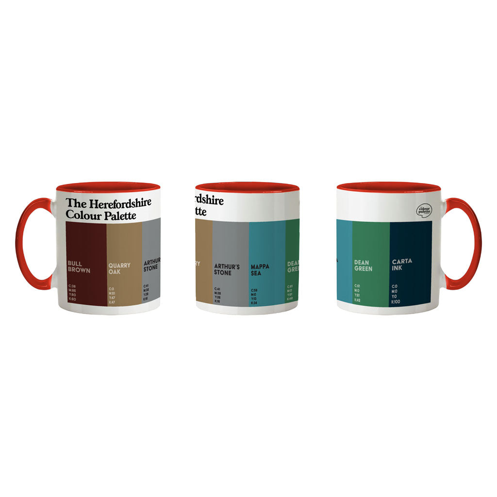 The Herefordshire Colour Palette Porcelain Mug