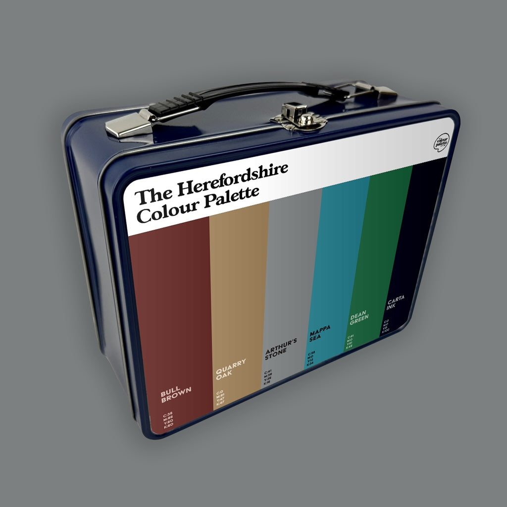 The Herefordshire Colour Palette Metal Lunch Box