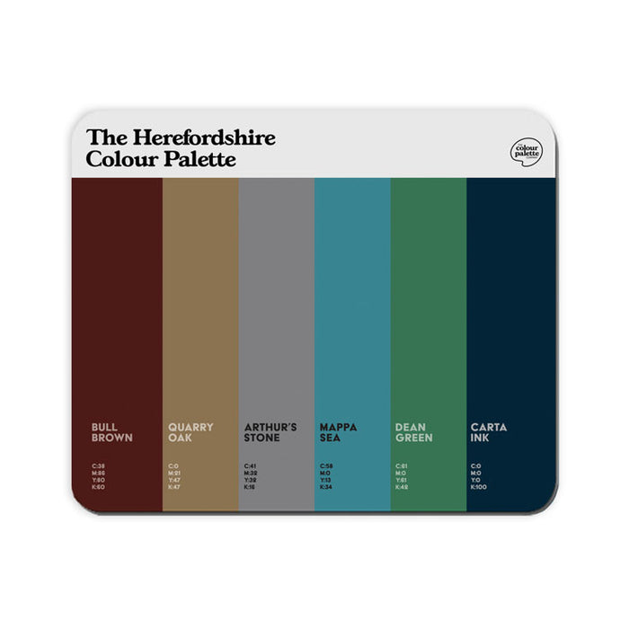 The Herefordshire Colour Palette Mouse Mat