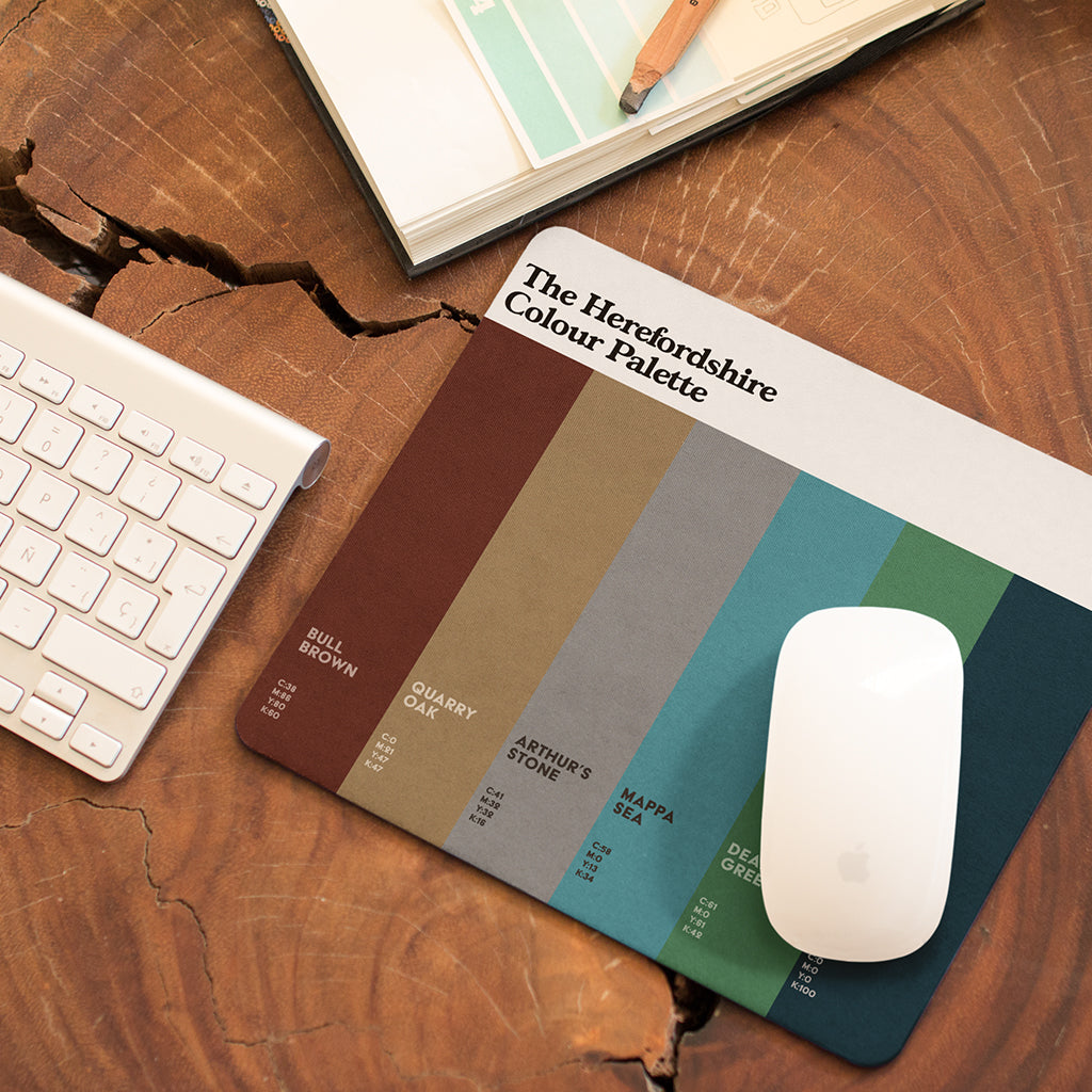 The Herefordshire Colour Palette Mouse Mat