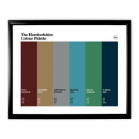 Herefordshire Art Print - Black Frame