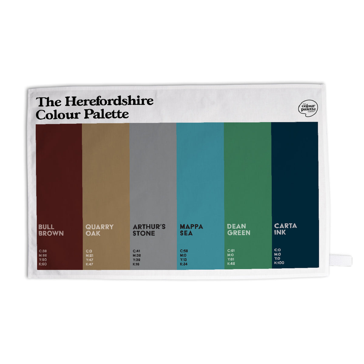 The Herefordshire Colour Palette Tea Towel