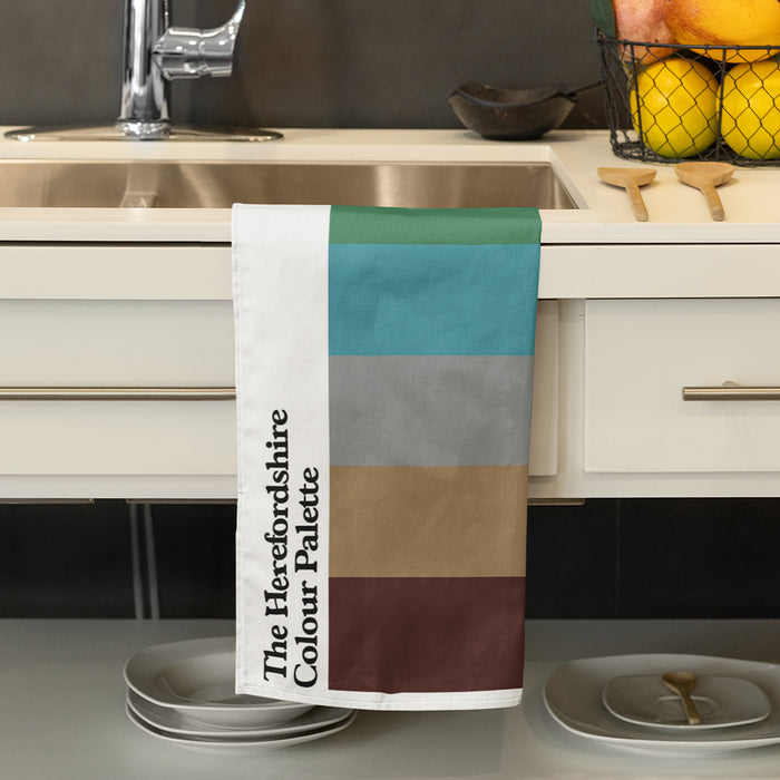 The Herefordshire Colour Palette Tea Towel