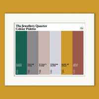 The Jewellery Quarter Colour Palette Mounted Art Print