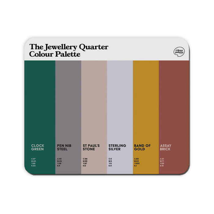 The Jewellery Quarter Colour Palette Mouse Mat