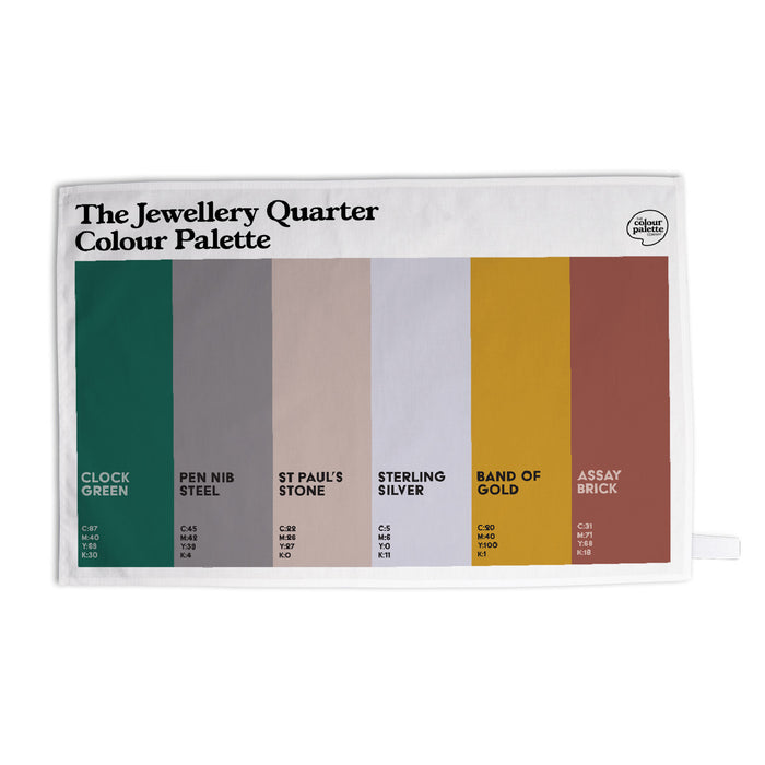 The Jewellery Quarter Colour Palette Tea Towel