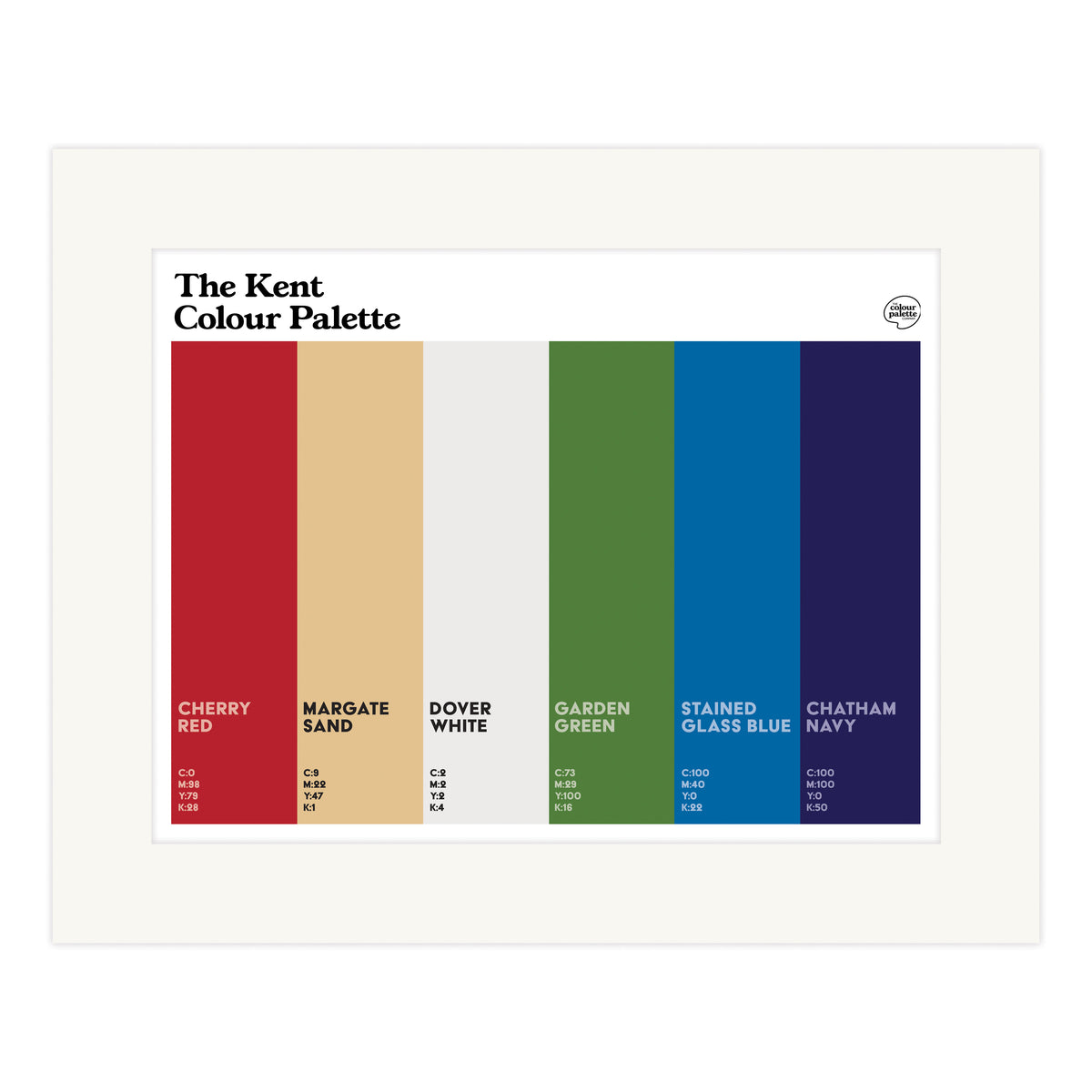 The Kent Colour Palette Mounted Art Print