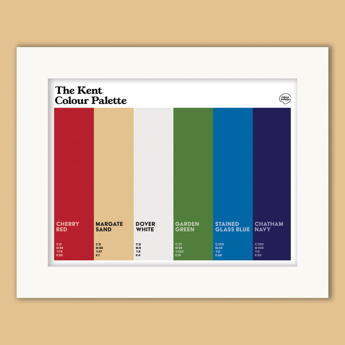 The Kent Colour Palette Mounted Art Print