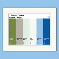 The Lake District Colour Palette Mounted Art Print