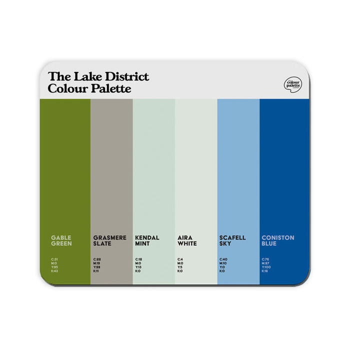 The Lake District Colour Palette Mouse Mat