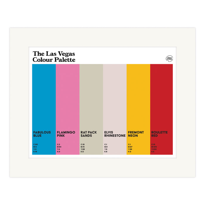 The Las Vegas Colour Palette Mounted Art Print