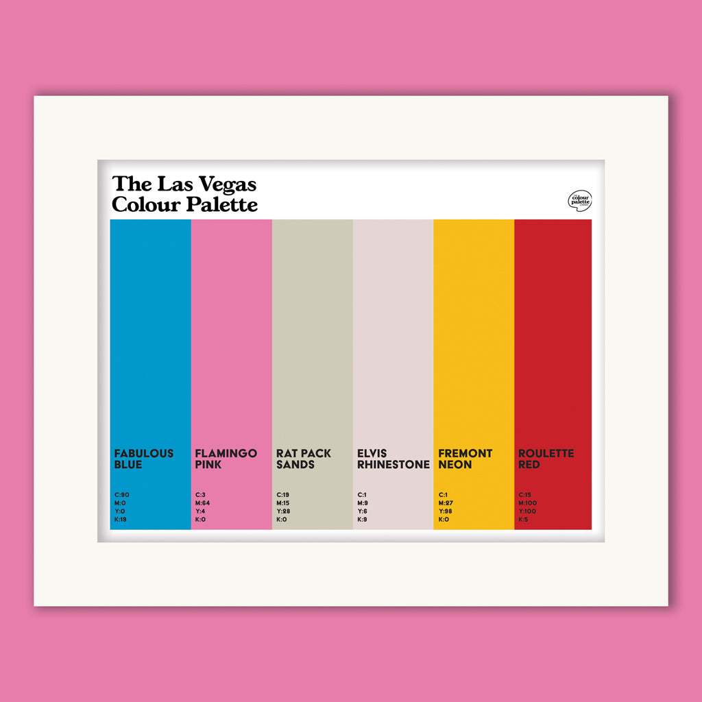 The Las Vegas Colour Palette Mounted Art Print