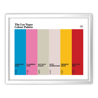 Las Vegas Art Print - White Frame