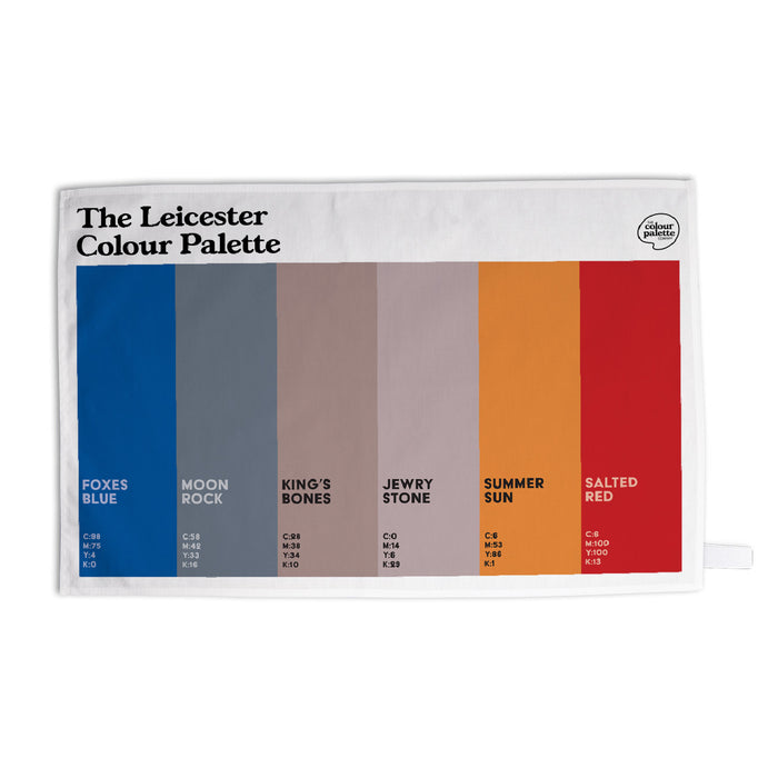 The Leicester Colour Palette Tea Towel