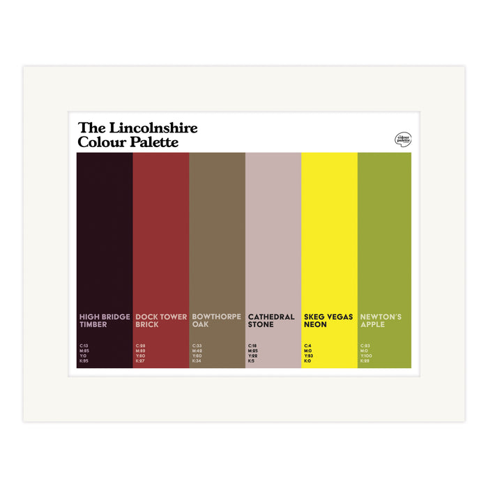 The Lincolnshire Colour Palette Mounted Art Print