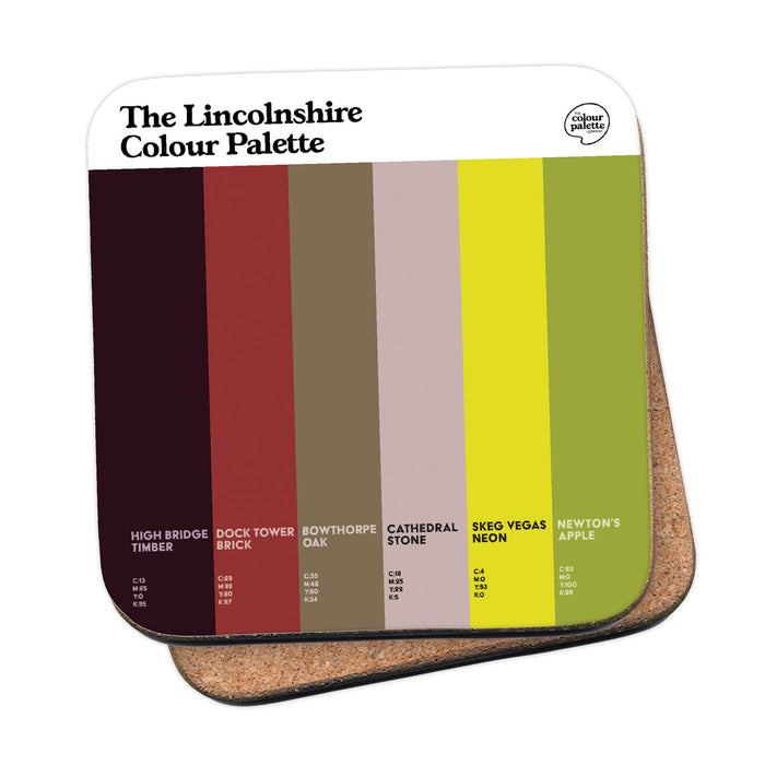 The Lincolnshire Colour Palette Coaster