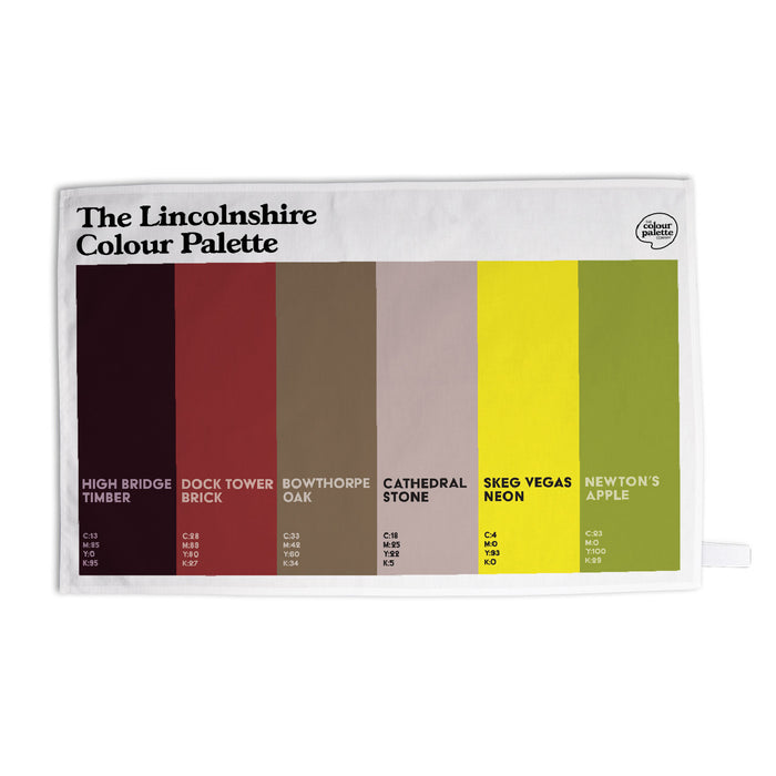 The Lincolnshire Colour Palette Tea Towel