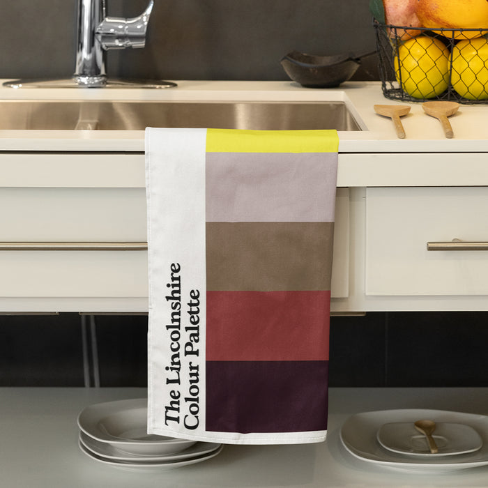 The Lincolnshire Colour Palette Tea Towel