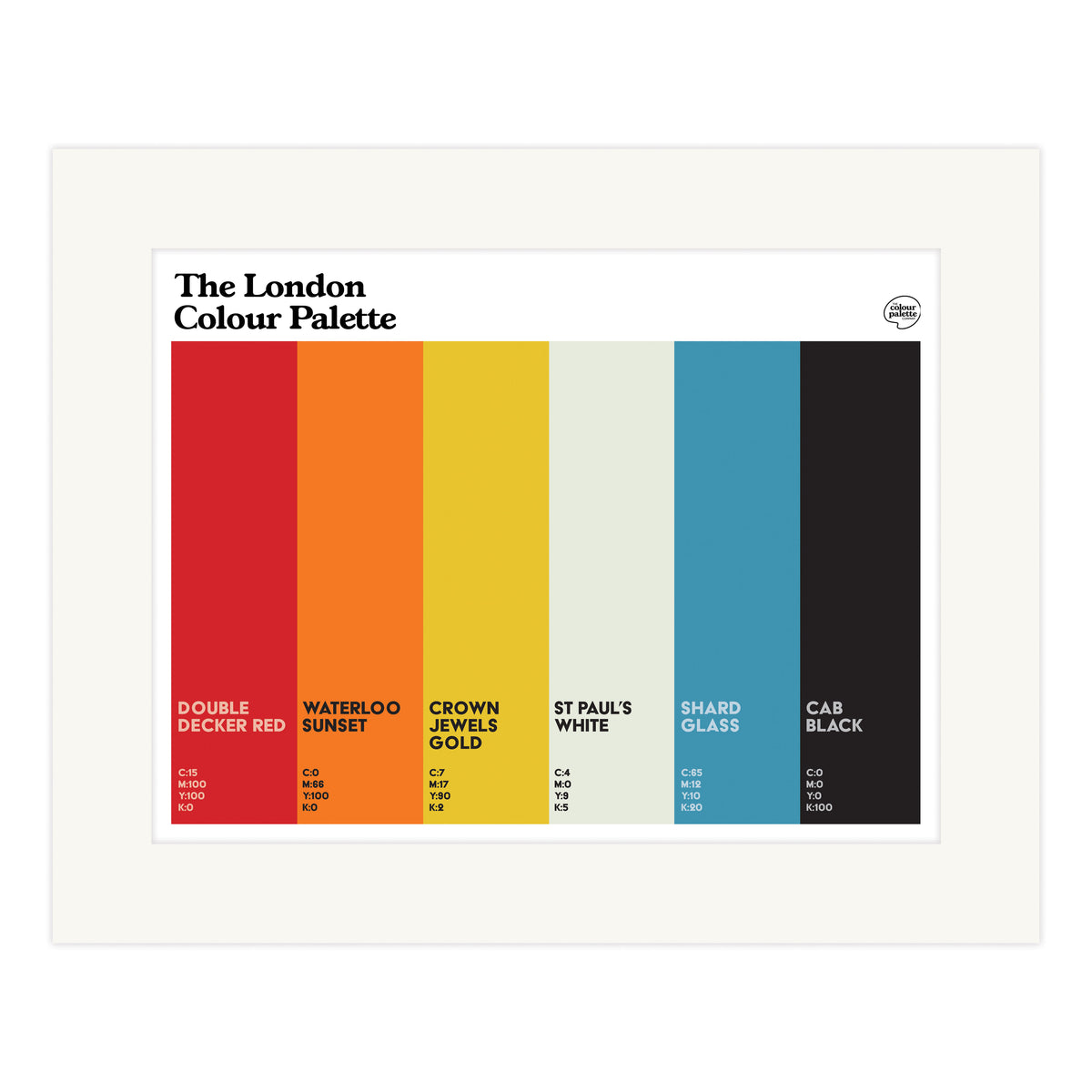 The London Colour Palette Mounted Art Print