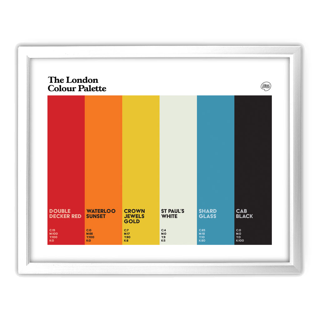 London Art Print - White Frame