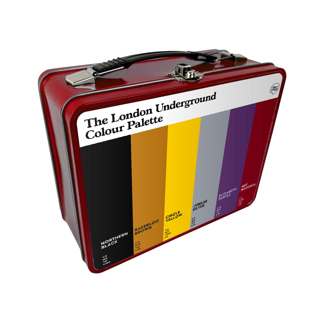 The London Underground Colour Palette Metal Lunch Box