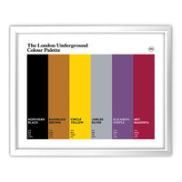 London Underground Art Print - White Frame